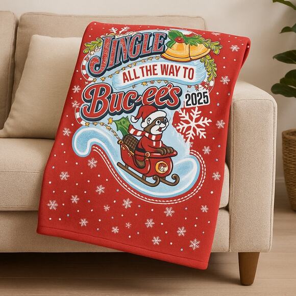 BUC-EE'S Other - Buc-ee's 2025 Jingle All The Way To Buc-ees Christmas Blanket